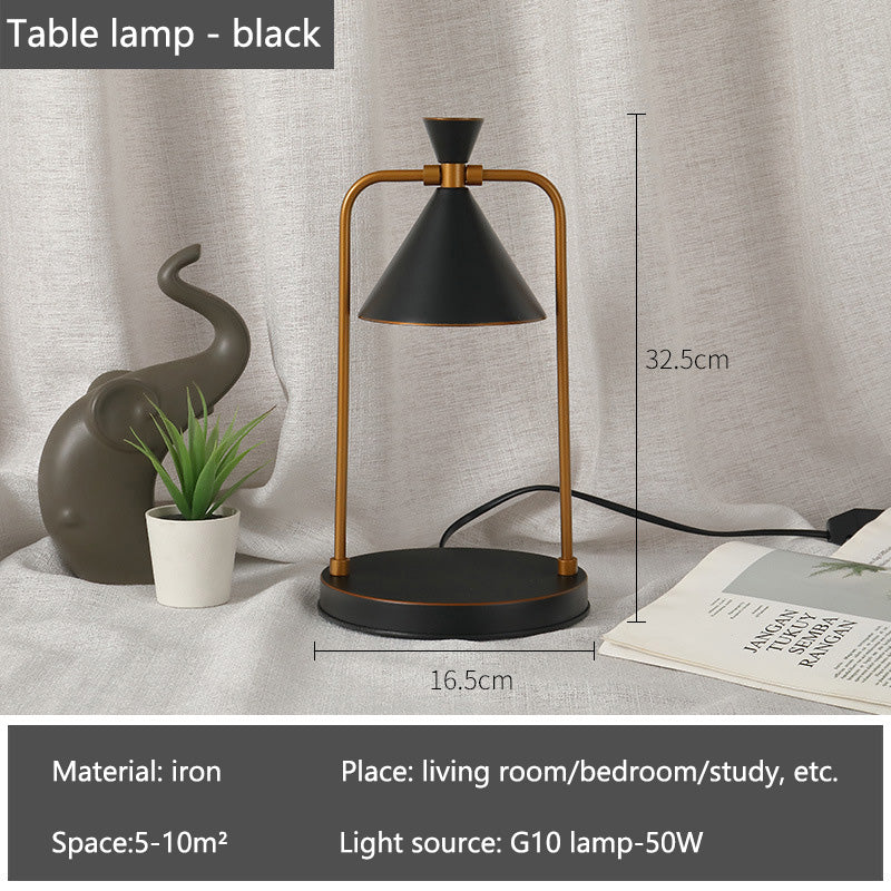 Aromatherapy Desktop Retro Melting Candle Lamp Bedroom Dimmable Metal Romantic Fragrance Melting Wax Lamp