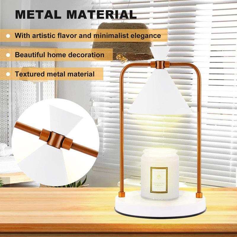 Aromatherapy Desktop Retro Melting Candle Lamp Bedroom Dimmable Metal Romantic Fragrance Melting Wax Lamp